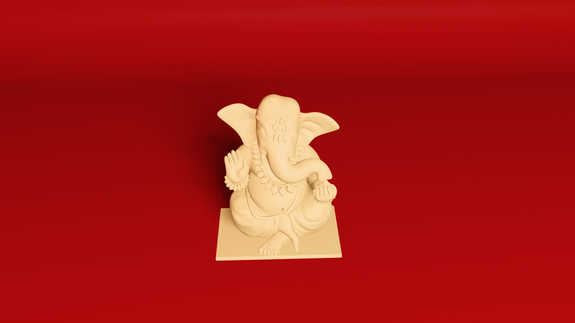 3D-Gedruckte Ganesha-Statue in Skin-Farbe
