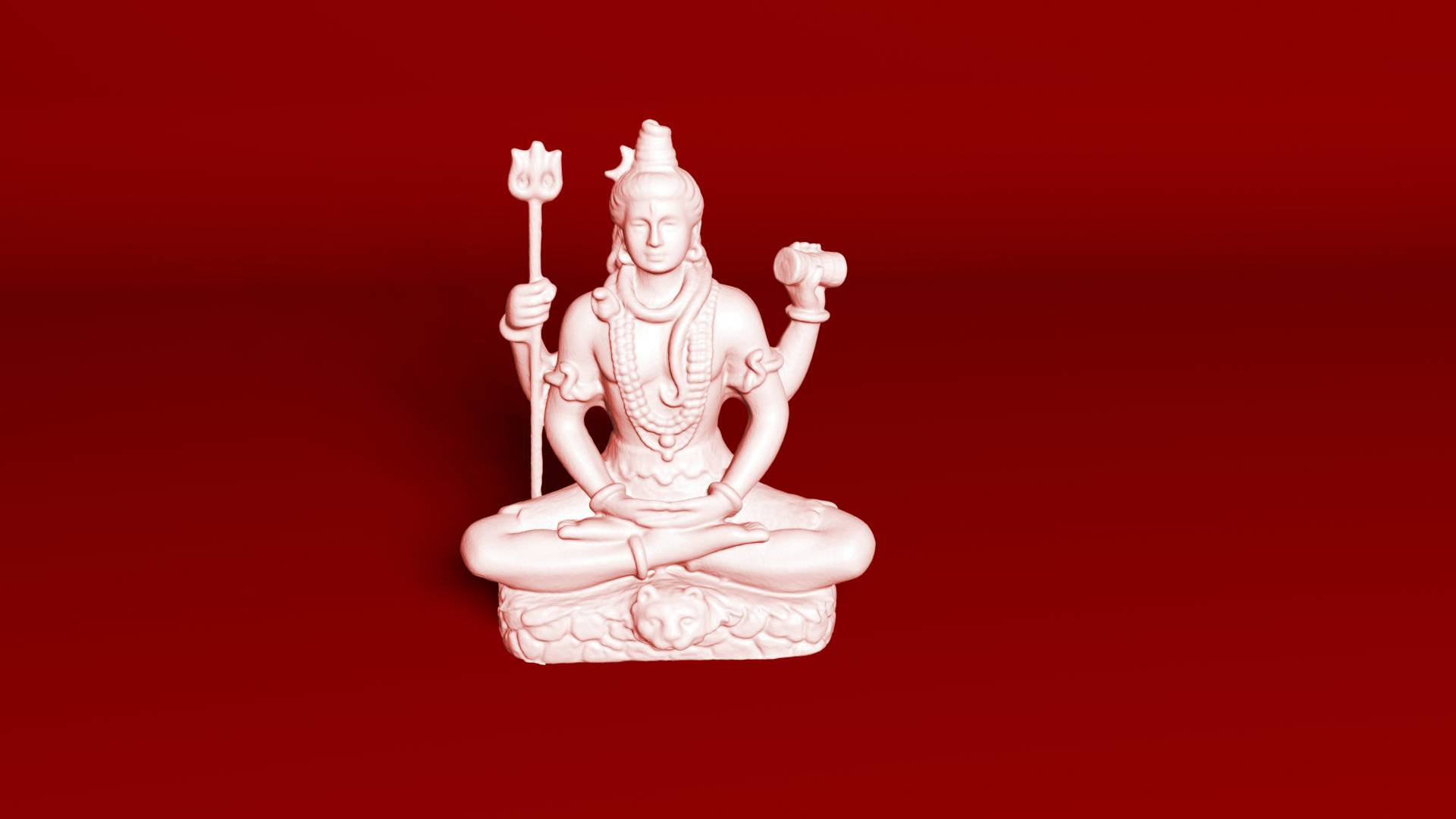 3D-Gedruckte Shiva-Statue in Skin-Farbe