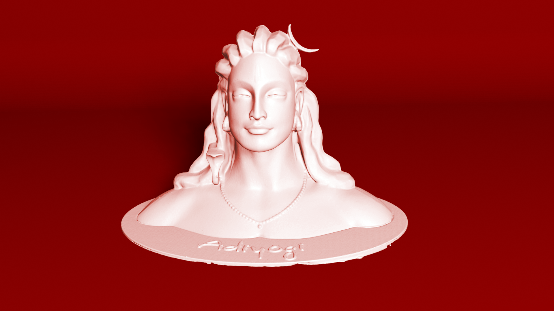 3D-Gedruckte Adiyogi-Statue in Skin-Farbe