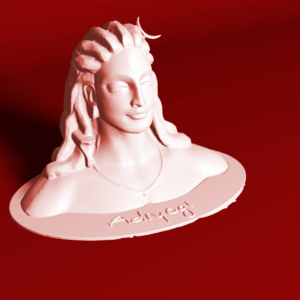 3D-Gedruckte Adiyogi-Statue in Skin-Farbe