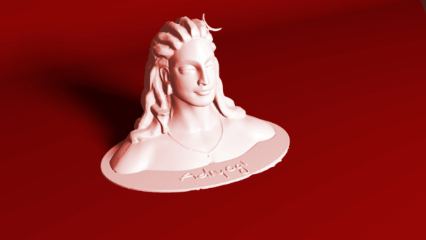 3D-Gedruckte Adiyogi-Statue in Skin-Farbe